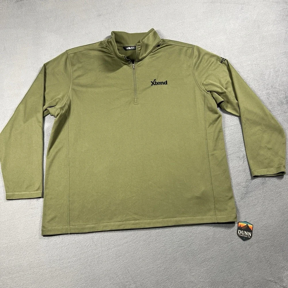 The North Face Shirt Mens 3XL Green‎ Tech 1/4 Zip Long Sleeve Pullover